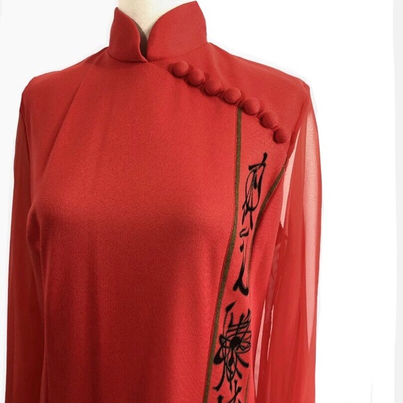 Alfred Shaheen Vintage Asian Inspired maxi dress - Picture 6 of 12